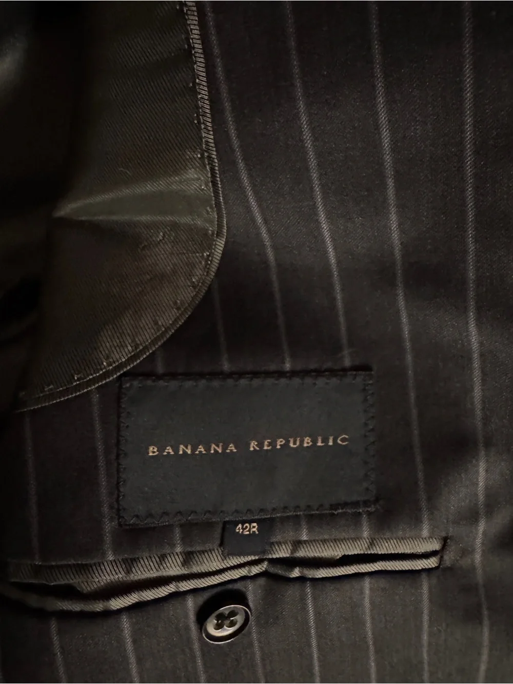 Banana Republic Black Pinstripe Men's Blazer